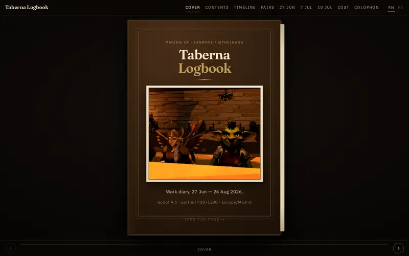 Captura de Taberna is logging